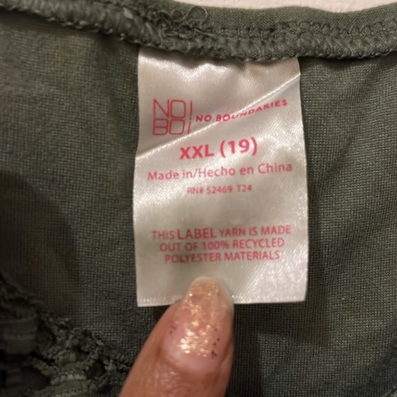 No boundaries olive green crochet short set - Picture 4 of 6